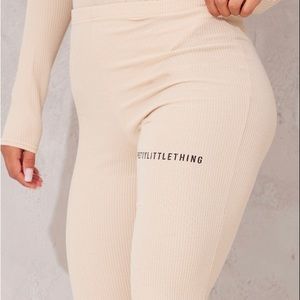 PrettyLittleThing light pink leggings